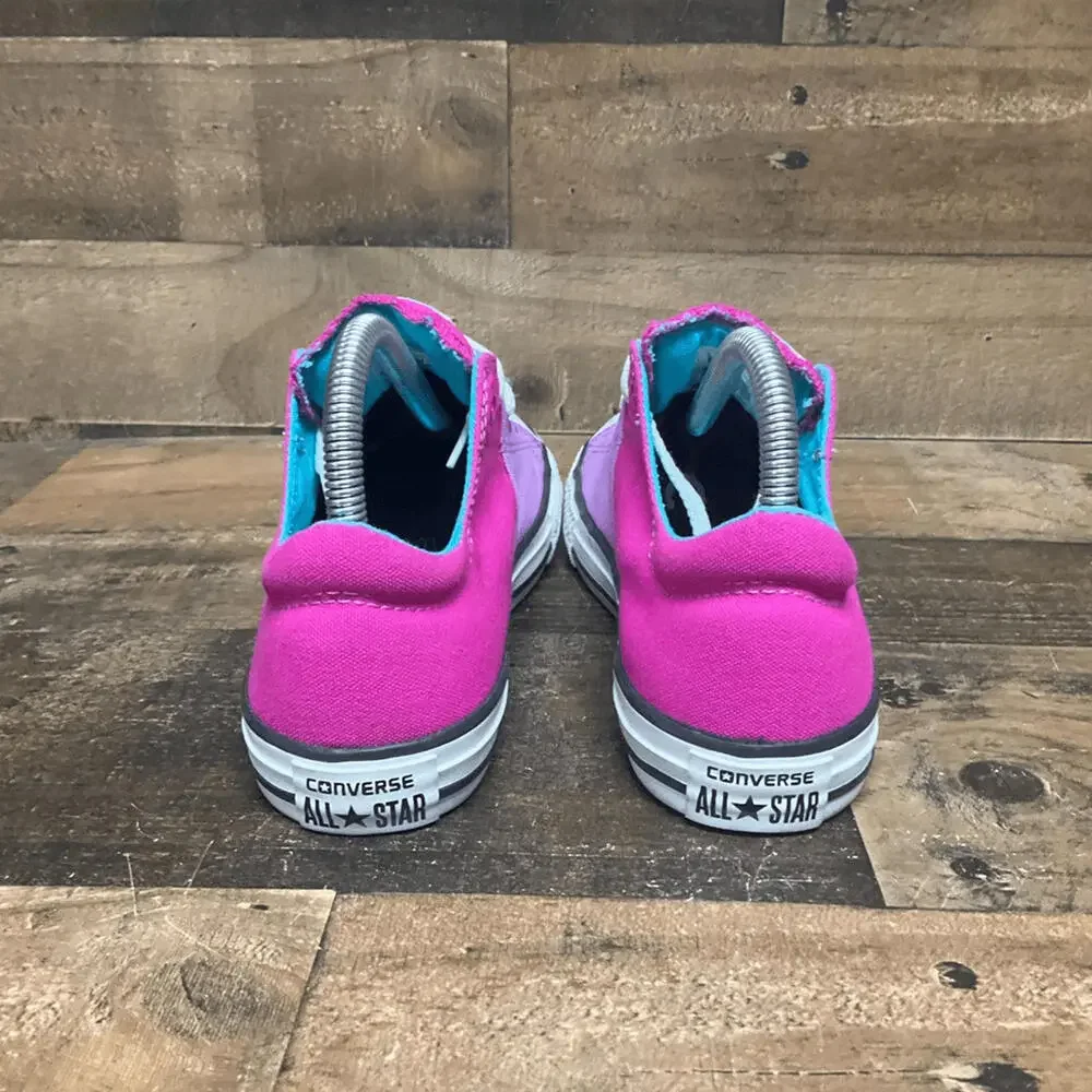 converse chuck taylor all star ox low top colorblock pink lavender girls 5